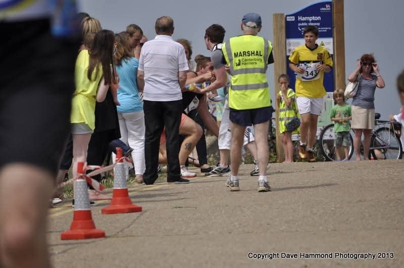 A finisher at Hampton slipway
